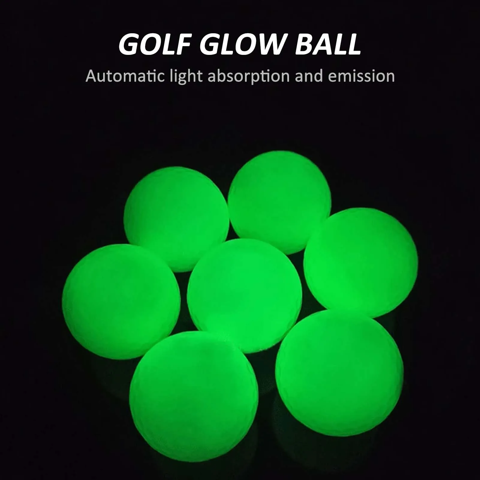 Glow Dark Golf Training Balls Easy to Carry Long Lasting Bright Luminous Balls Suitable for Indoor Outdoor