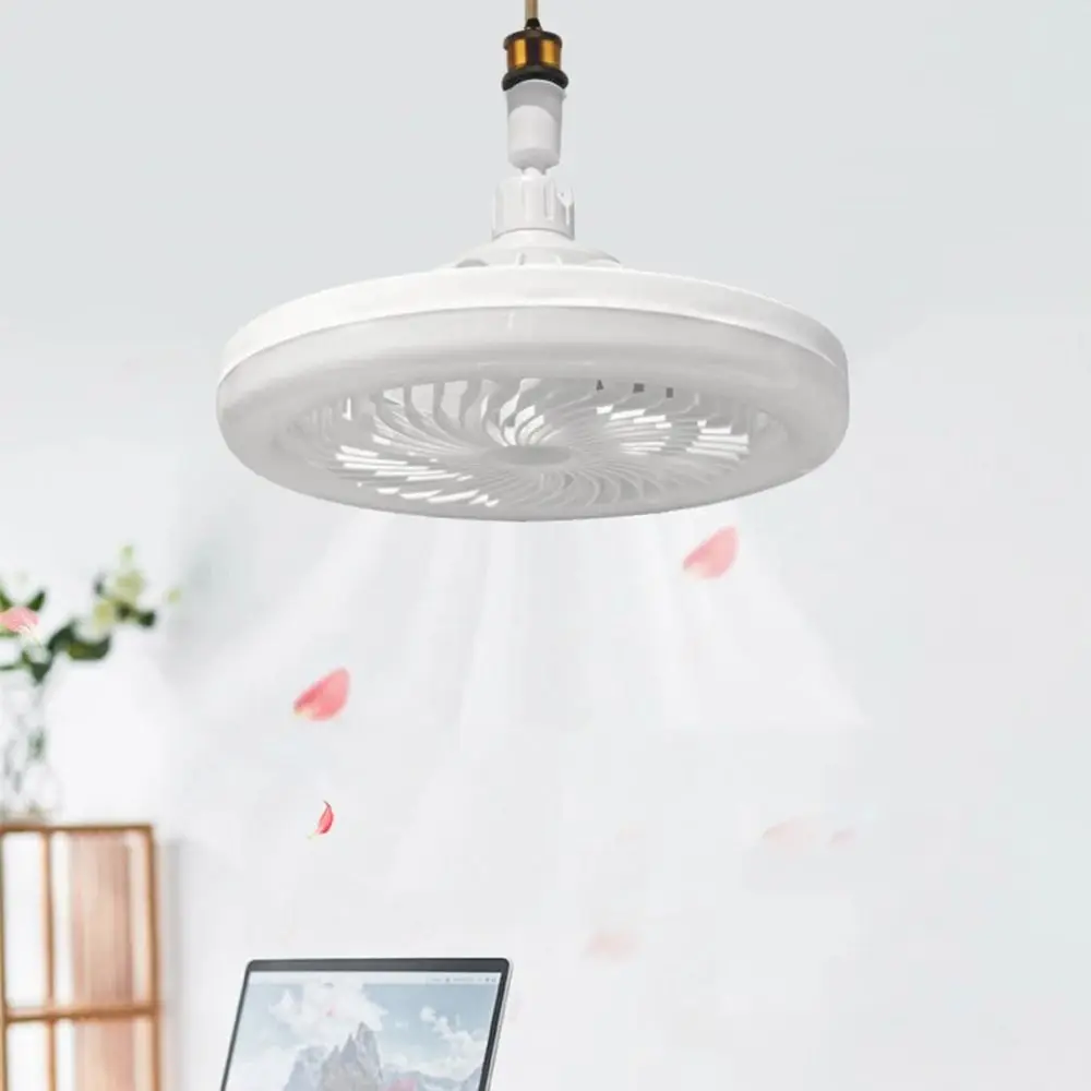 

Energy Efficient 2-in-1 LED Fan Light Remote Control Smart E27 Screw Fan Light Modern Creative LED Lamp Bead Restaurant