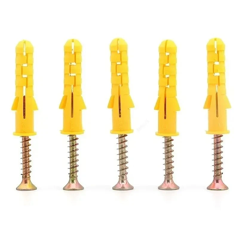 10/40sets Heavy Duty Drywall Anchor Screw Assortment Kit M6 M8 Galvanized Steel Fasteners Home Renovation Construction Projects