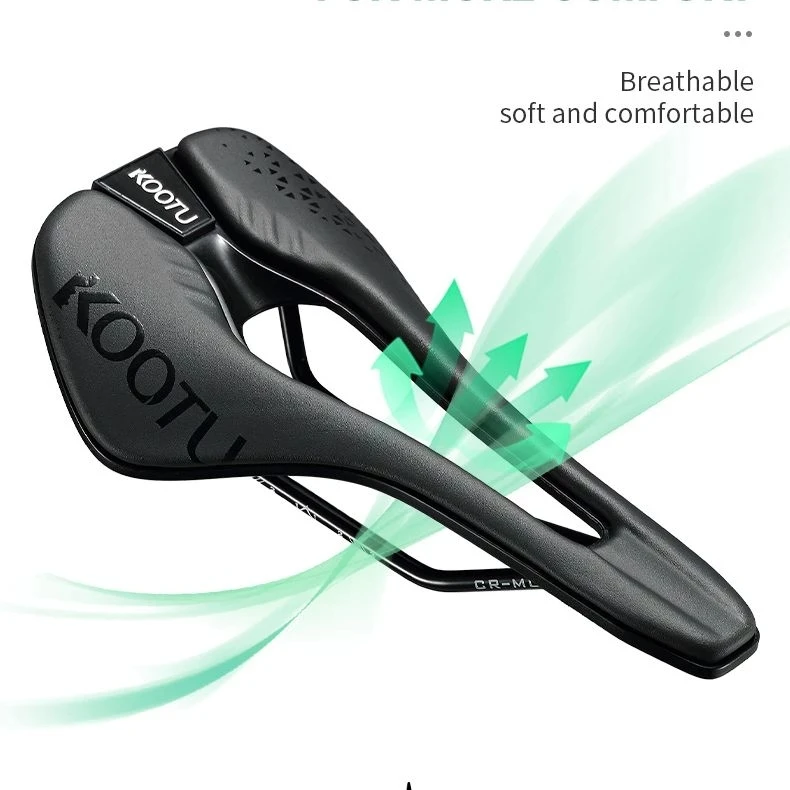 KOOTU Hollow breathable bicycle saddle ultra-light mountain bike road bike saddle PU breathable soft saddle