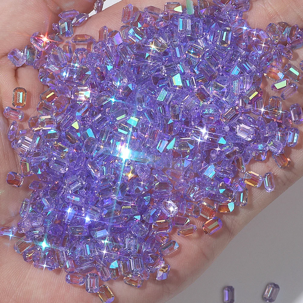 

2 Boxes Colorful Resin Diamond Decor Nail Art Accessories DIY Adornment for Manicure Home Salon Use Durable Practical