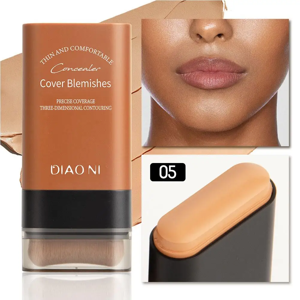 

Velvet Matte Foundation Stick Highly Malleable Long-lasting Coverage Foundation High Waterproof Cream Makeup Y7M5