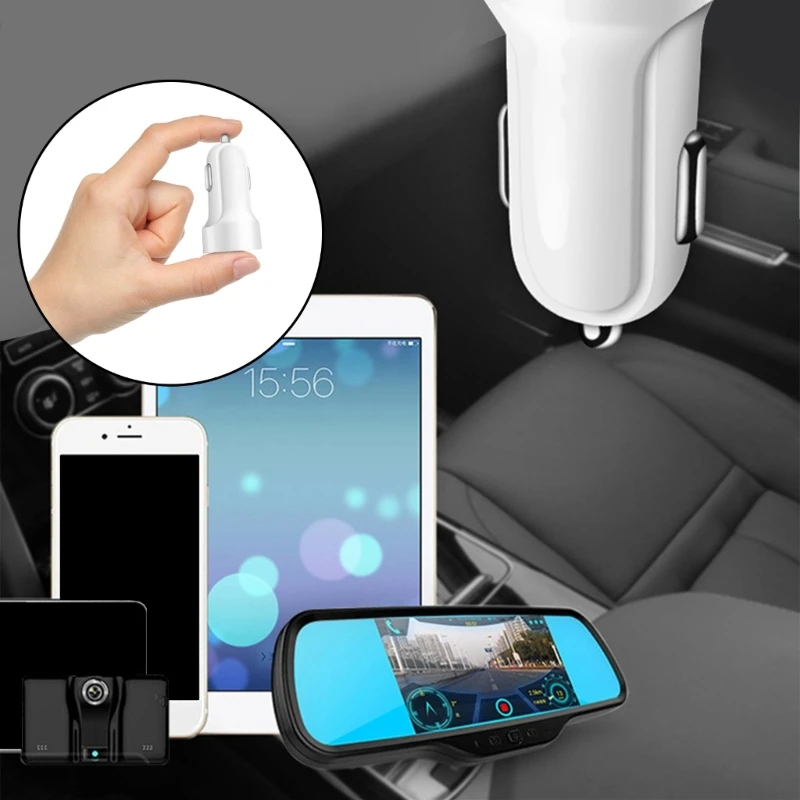 Intelligent Car Charger Rapid Car Charging Solution Double USB Car Fast Charging Adapter with Multiple Safe Protections