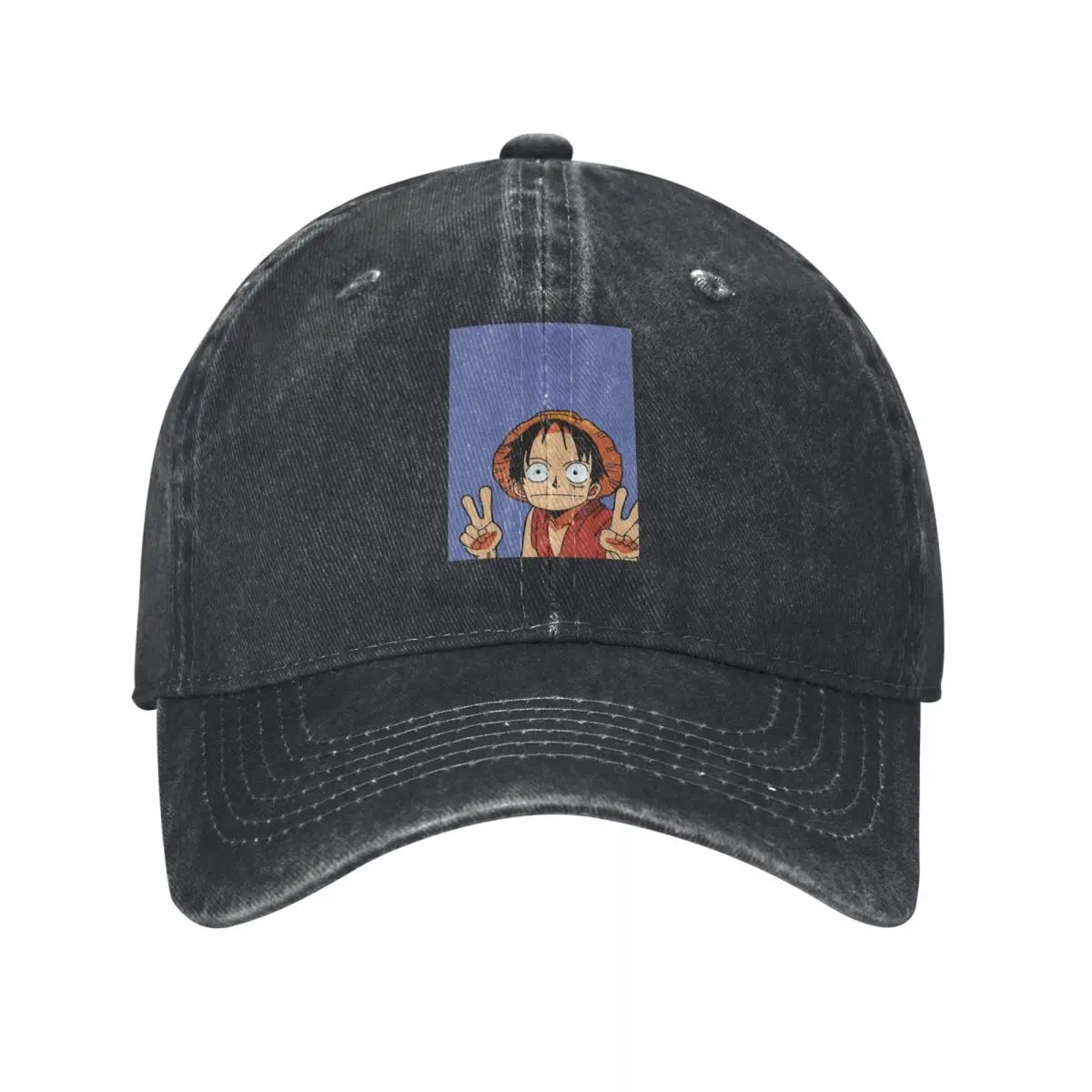 Luffy's Unamused Victory Racerback Fashion Baseball Cap Peaked Cap Men's Hat Women's Cap Baseball Cap