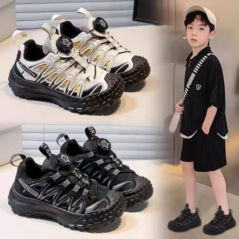 

Kawaii повседневная обувь, модная детская обувь, обувь для мальчиков, новинка 2024, весенне-осенняя сетчатая дышащая детская обувь для бега для папы, милая обувь для мальчиков