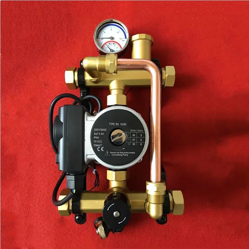 DF-1009 Under Flooring Heating Hot And Cold Water Circulation Pump Underfloor  Manifold System 0-90℃ Heating Device Mixing Valve