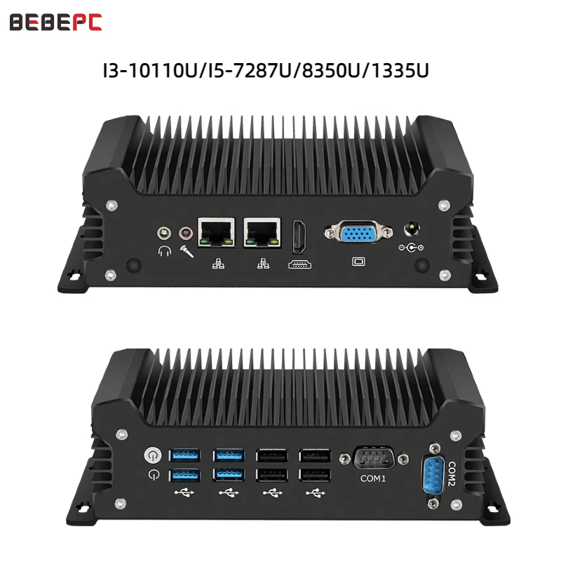 Bebepc-ミニ産業用PC,ファンレス,Intel Core i5-4278U, i7 10610u,2lan,2com,rs232,デスクトップ,Linux,wi-fi,4g,lte