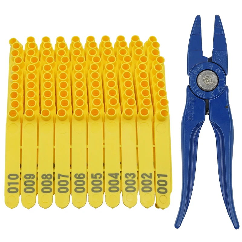 

Щипцы для ушей для домашних животных и коз/ушные бирки для овцы с цифрами/без цифр, нейлоновый материал, овечьи лазерные ушные бирки No 001-500