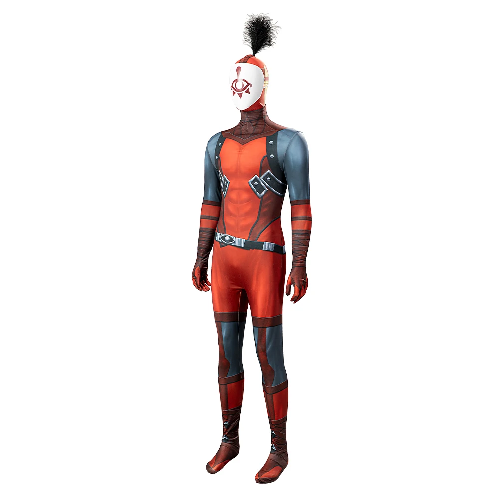 Tears of The Kingdom Zelda Yigai Team Uniform Red and Blue Jumpsuit for Men Link Cosplay Custom Halloween Zentai Suit