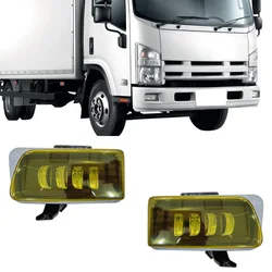 For Isuzu 700P Elf Nqr Npr Across Truck Led Front Bumper Lights Fog Lights Driving Lights Warning Lights Daytime Running Light