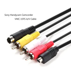 High Quality Lead AV Cable 10-Pin DVI DV Connector to 3 RCA S-Video for Sony DCR Handycam Camcorder Digital Camera VMC-15FS A/V