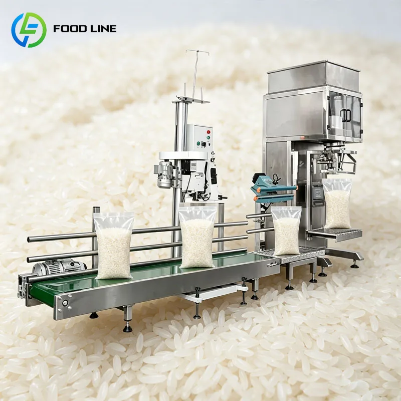 Automatic Rice Flour Packing Machine VFFS For Rice Wheat Flour Grain Powder Vertical Pouch Filling System Customized