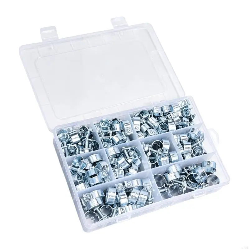 M76E Metall-Kraftstoffschlauchklemmen-Set, 120 Mini-Schlauchklemmen mit sortiertem Koffer – Detail 4