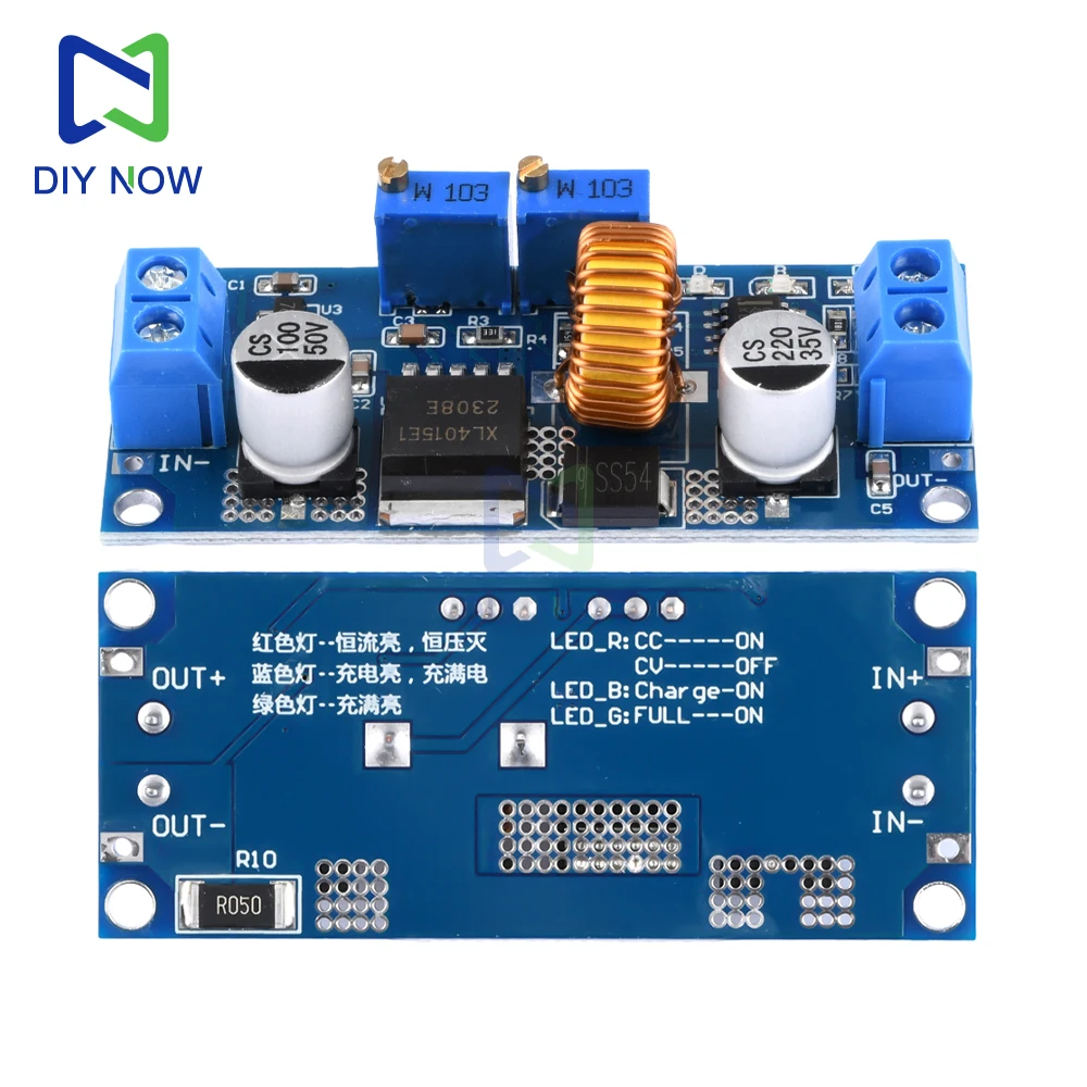 Adjustable Step-Down Charging Board Module 4v-38v To 1.25-36v Xl4015 5a Constant Current Constant Voltage Step-Down Module