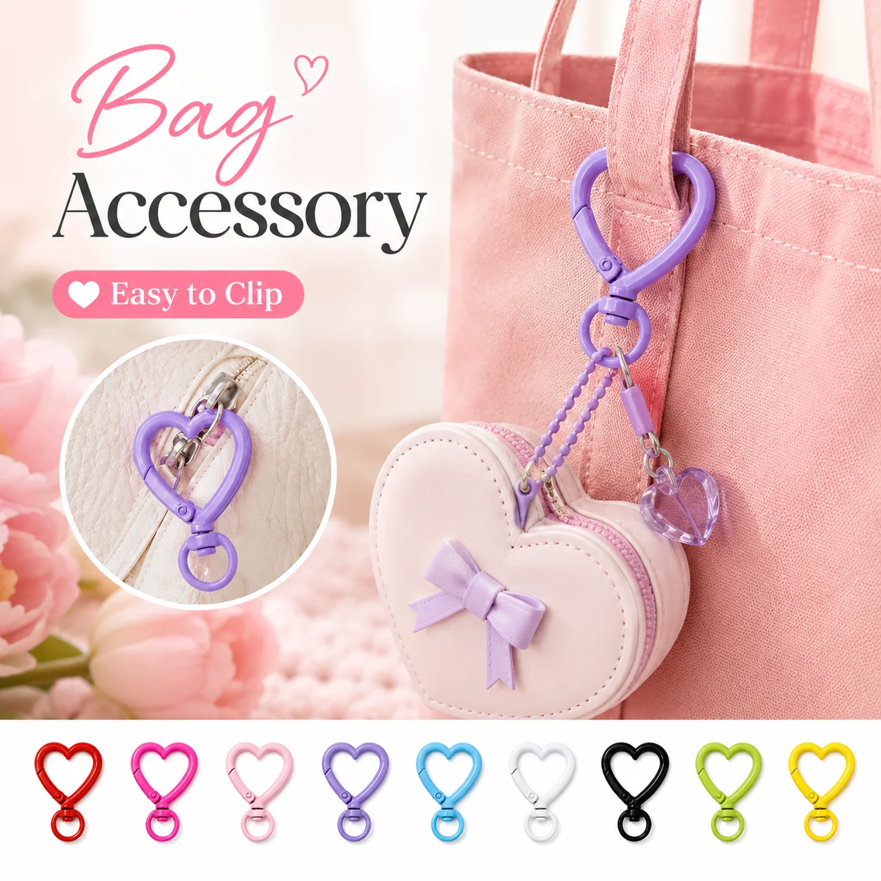 10 Pcs Metal O Ring Spring Buckle for DIY Jewelry Openable Round Keychain Bag Clip Hook Dog Leash Buckle Connector