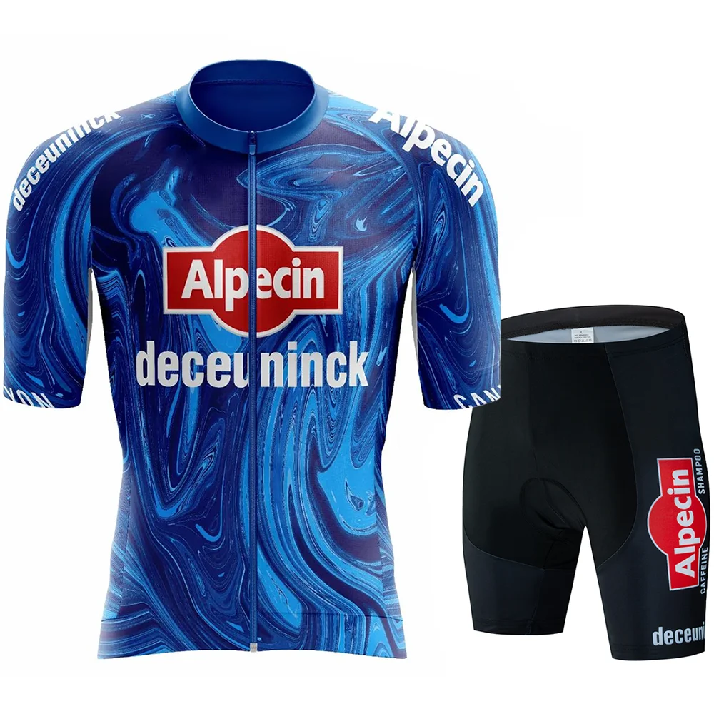 2024 Netherlands Team Alpecin Deceuninck Cycling Jersey Set World Champion Mathieu van der Poel Cycling Clothing Road Bike Shirt