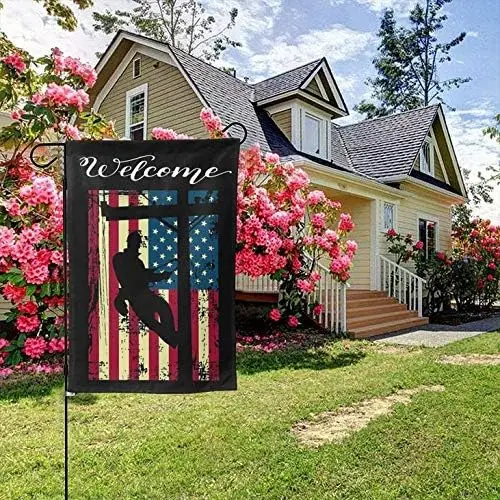 Lineman American Flag Garden Flag , Family Decorative Xmas Welcome Outside Yard Mailbox Festival Colours Ornaments House Decorat