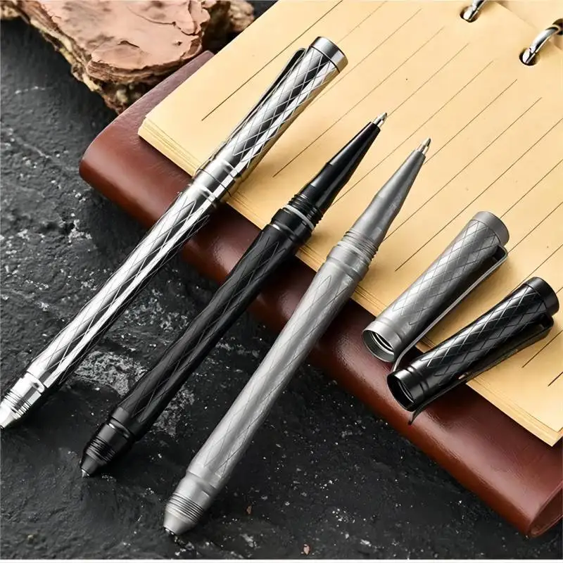 1pc Titanium Alloy EDC Pen With Writing Multi-functional Portable Tools Pen Business Office Ball Point Pen