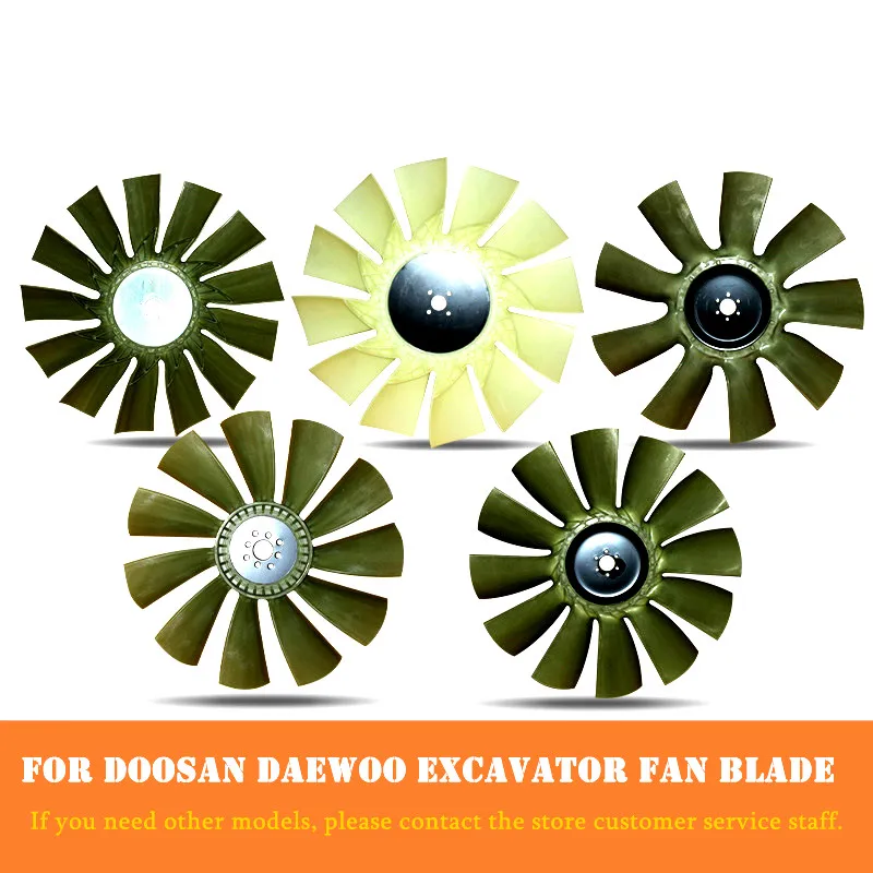 

For DAEWOO DH55 150 220 215 225 258 300 Fan blade 4JB1 SK60 engine high quality durable excavator accessories Free shipping