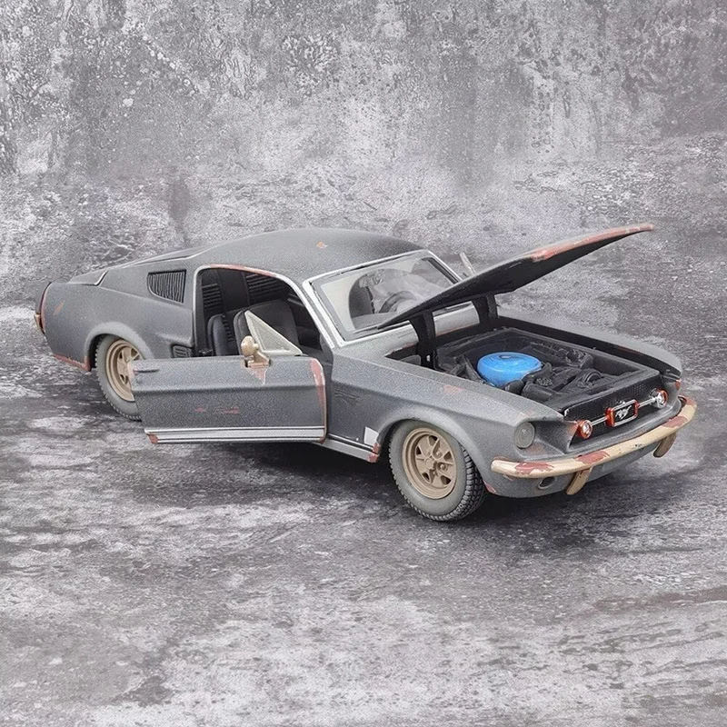 マイスト 1/24 1967年式 フォード マスタング GT 合金製 オールド ラスト スポーツカー モデル ダイキャスト メタル クラシック レトロカー 車両モデル 子供向けギフト