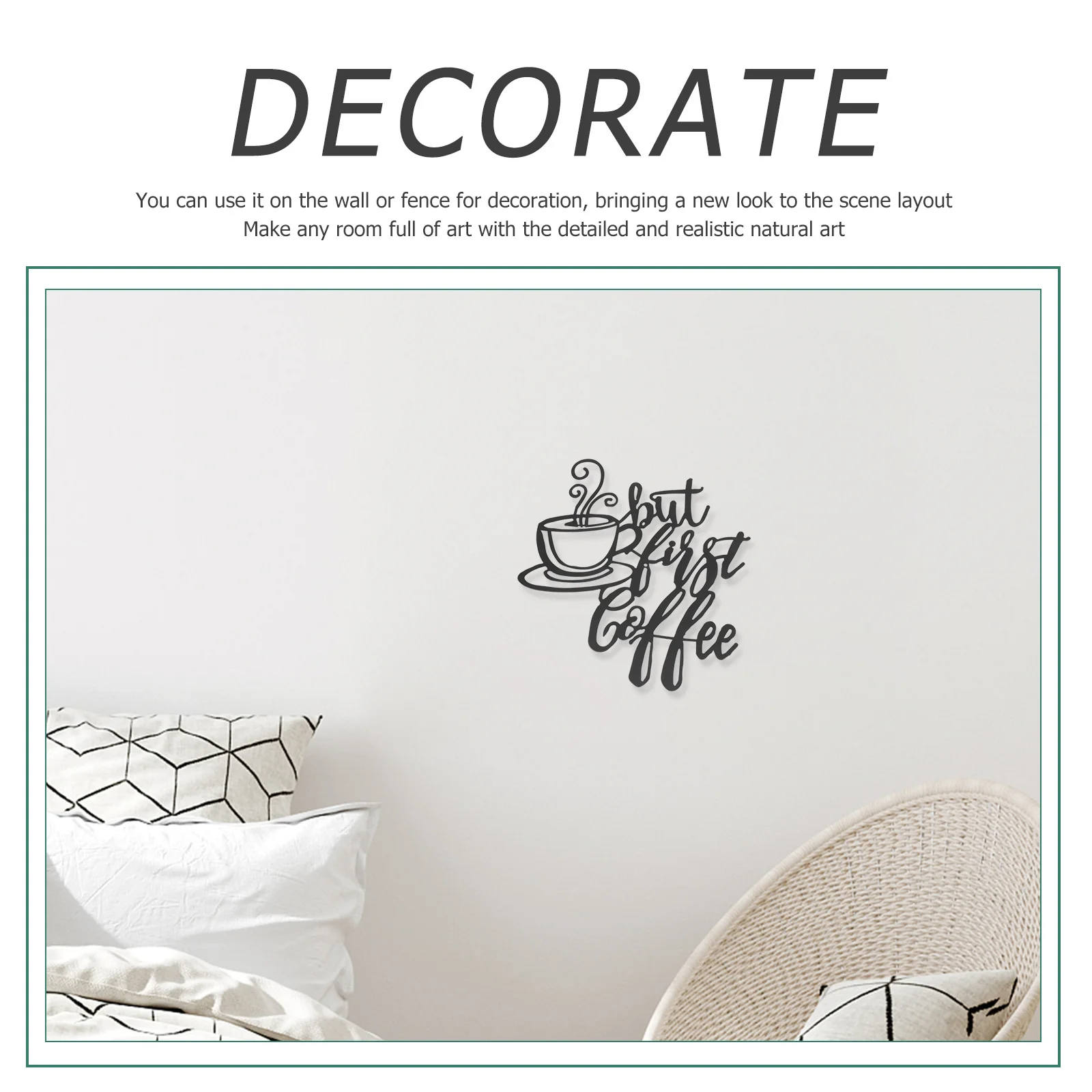 

Metal Letter Decoration Cafe Ornament Coffee Rustic Iron Craft Wall Pendant The Sign