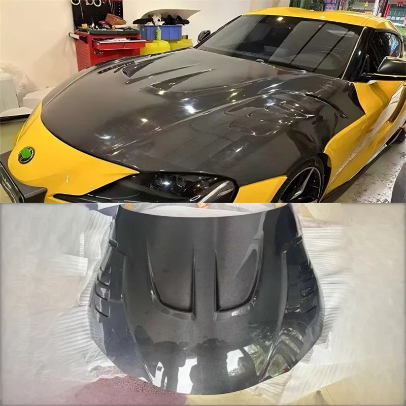 

For Toyota Supra A90 A91 2019-2023 ReaI Carbon Fiber Engine Hood Cover Kit