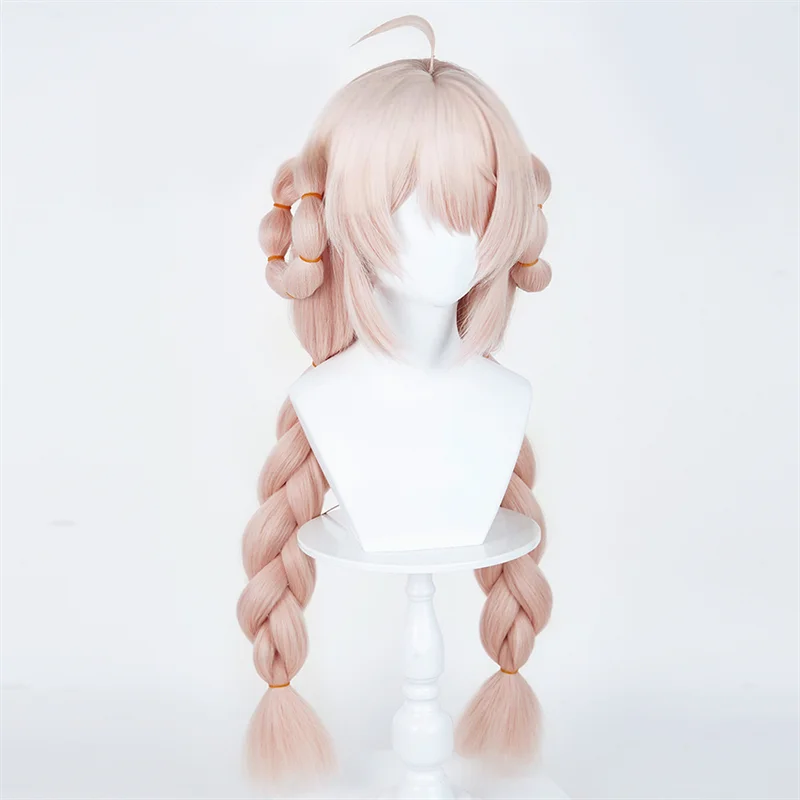 Game Zenless Zone Zero Zhao Adult Cosplay Wig Long Light Pink Braided Hair Halloween Women Men High Heat Resistant Wigs Prop