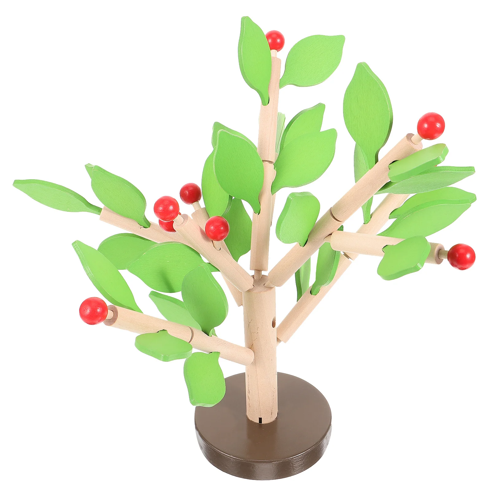 1 مجموعة بناء خشبي للأطفال ثلاثية الأبعاد لتقوم بها بنفسك الجمعية التنسيق بين اليد والعين لعبة تنموية كتل جذعية تعليمية أوراق شجرة شجرة #5