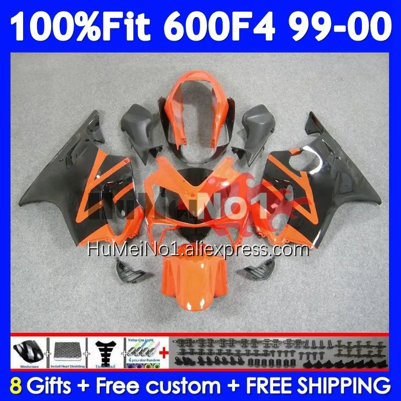 Injection Body For HONDA CBR 600 F4 FS CC 600F4 600CC Orange Black 600FS 33No.40 CBR600F4 99 00 CBR600 F4 1999 2000 OEM Fairing