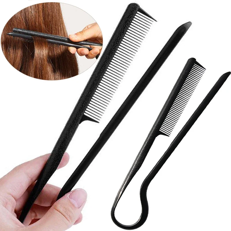 Professional Hairdressing Salon Comb Hold Tongs Hair Styling Tools Women V-seam Straightener Useful Hair Straighten Smooth Tools