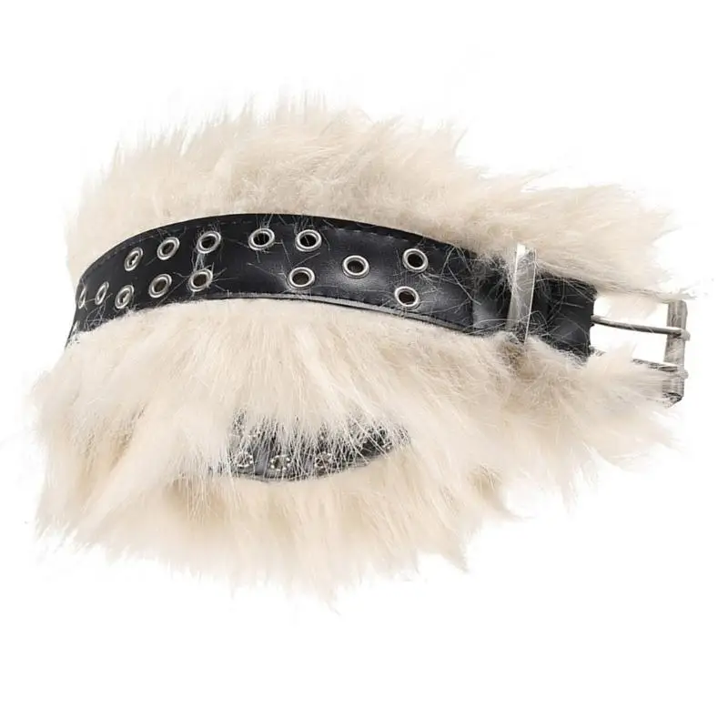 

39BD плюшевый пояс из смеси кожи Модный поясной ремень Регулируемый пояс для модных людей