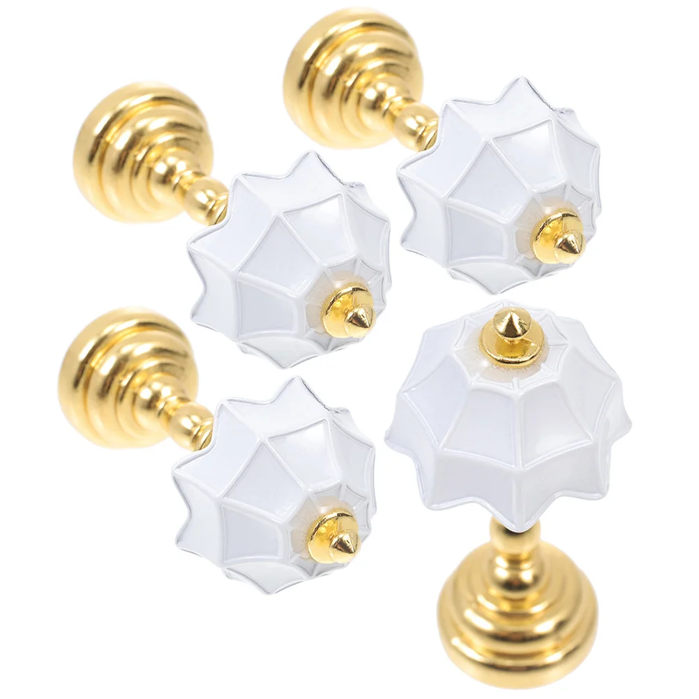 Dollhouse Table Lamp Bedside Light Miniature LED Model for DIY Floor Ornament Desk