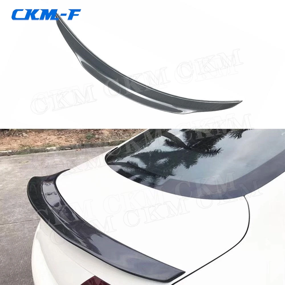 Carbon Fiber Car Accessories Rear Trunk Lip Spoiler Boot Wings for Mercedes Benz C Class W205 C205 C63 AMG 2 Door 2015-2018