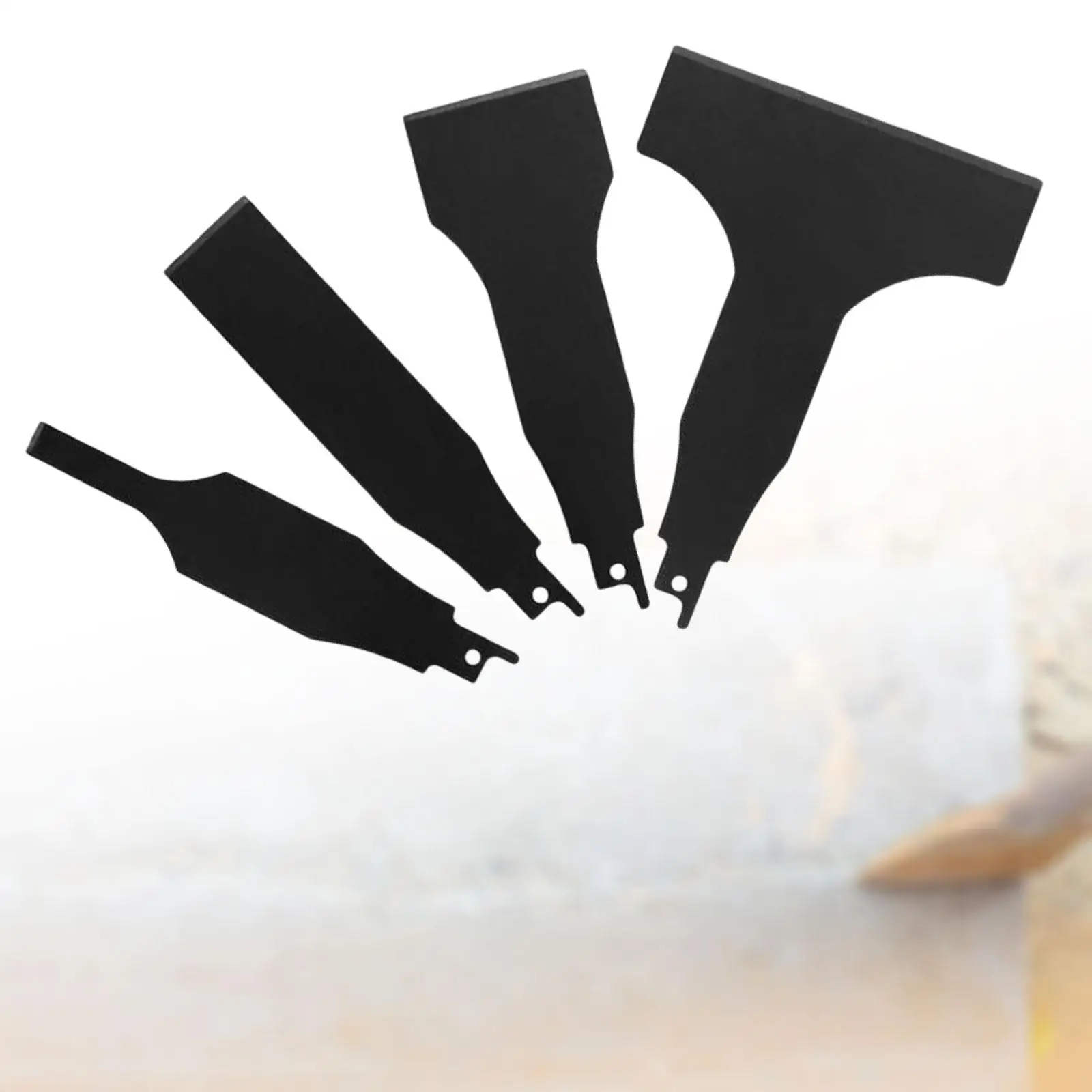 Reciprocating Saw Accessories 4 Piece Scraper Blade Set for Cement Mud Tile Cleaning and Wall Smoothing Tools