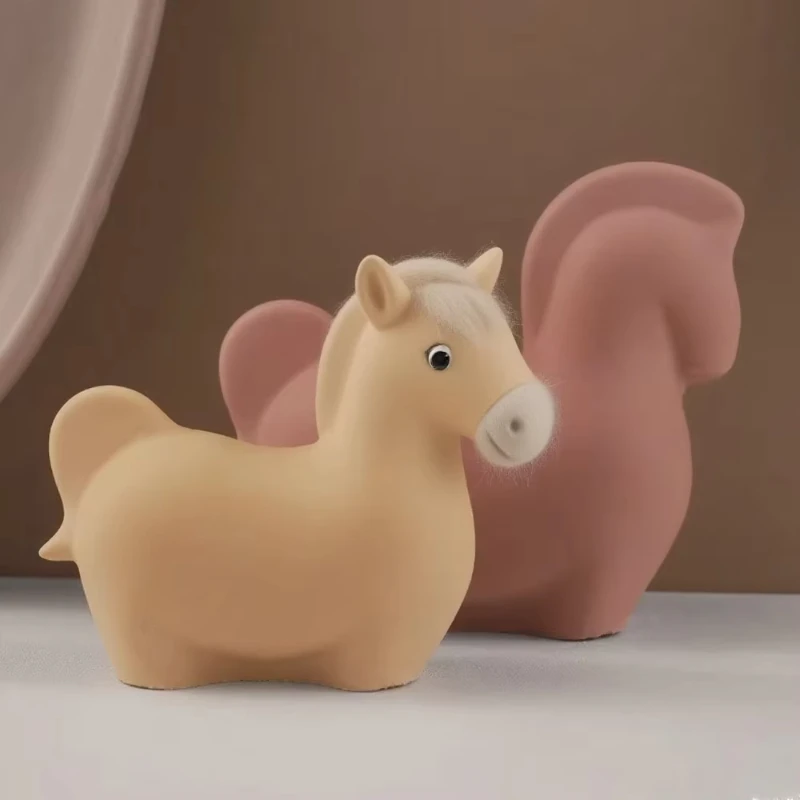 

DIY Gypsum Aromatherapy Big horses Pony Candle Silicone Molds Candlestick Decoration European Ornament Resin Mold Crafts Casting