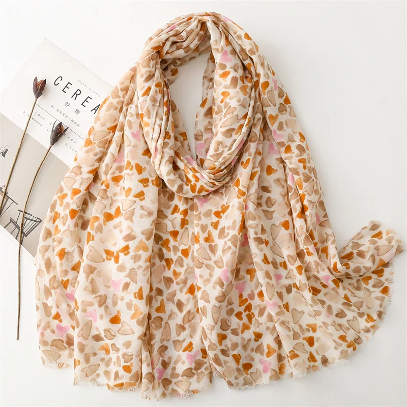 Mooie Geometrische Roze Hart Franje Viscose Sjaal Sjaal Dame Hoge Kwaliteit Wrap Pashmina Stal Bufandas Moslim Hijab 180*90Cm