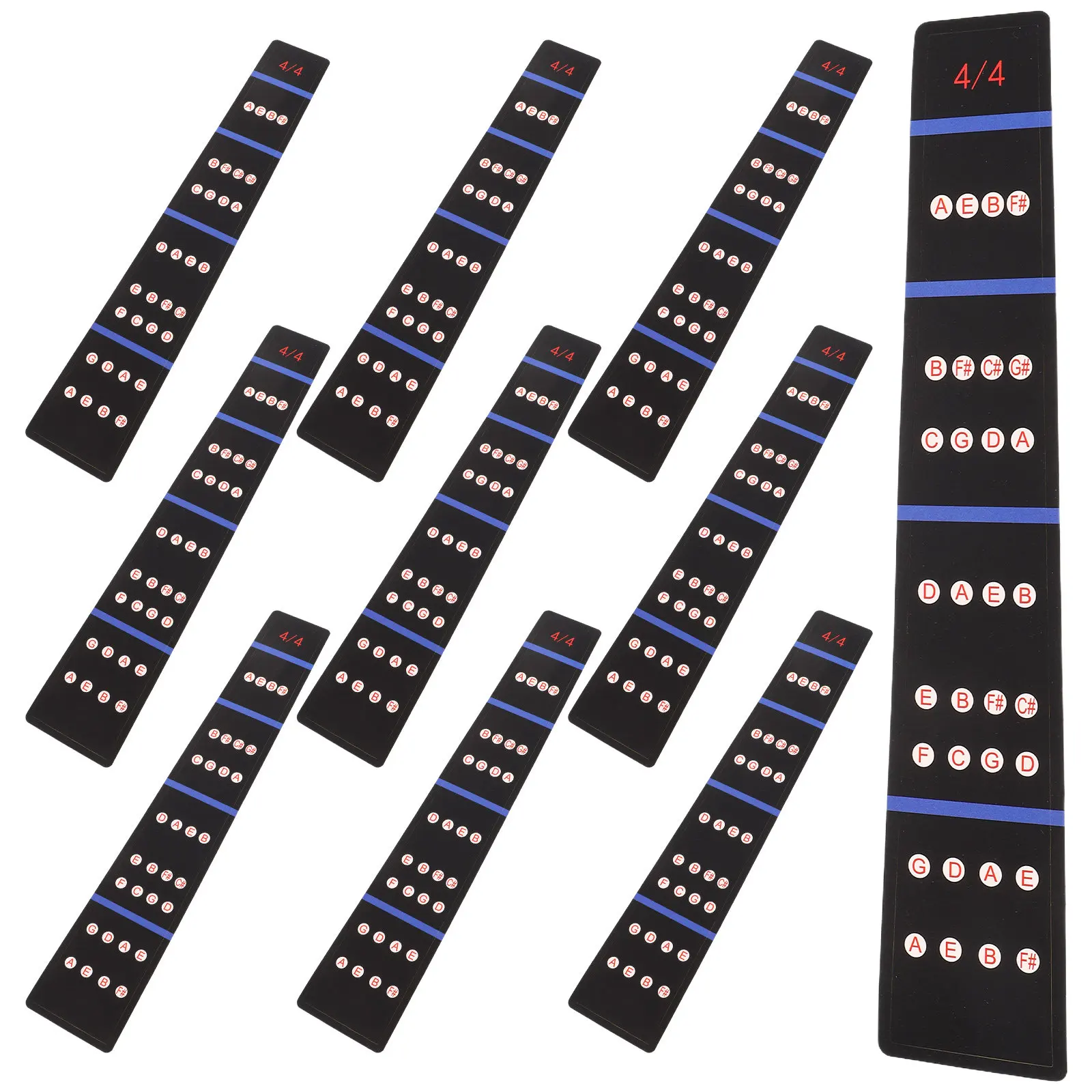 

10Pcs Violin Fingerboard Fret Markers 44 Beginners Position Stickers Clear Scale for Learning Accurate Notes Violin Supplies