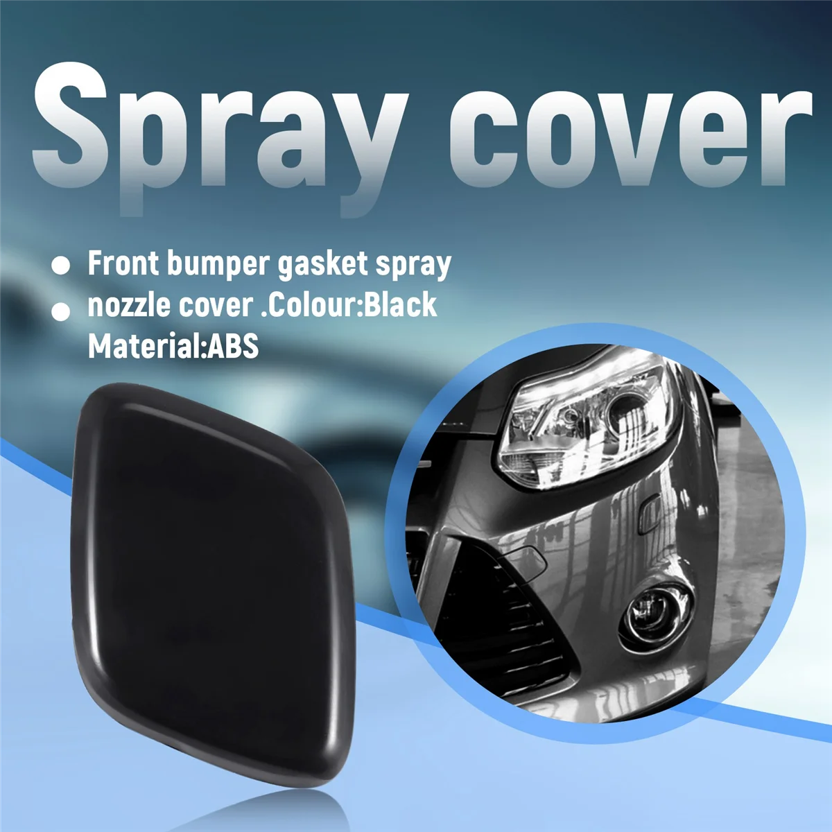 Headlight Washer Nozzle Cover Cap for Ford Focus MK3 2012-2014 Front Bumper head light lamp Water Spray Jet Lid-Left