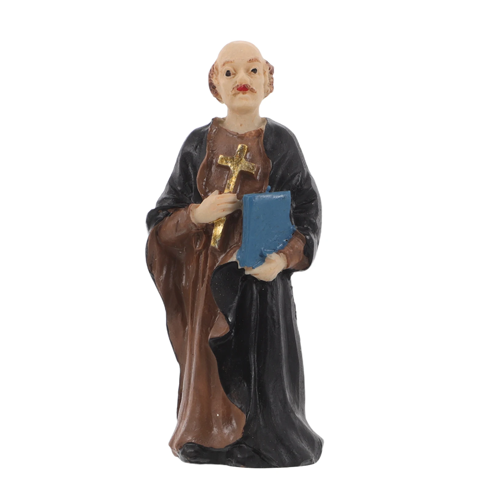 Microscopic Statue Resin Figurine Decor Sand Table Bonsai Garden Jesus Catholic Sculpture Yard Ornament