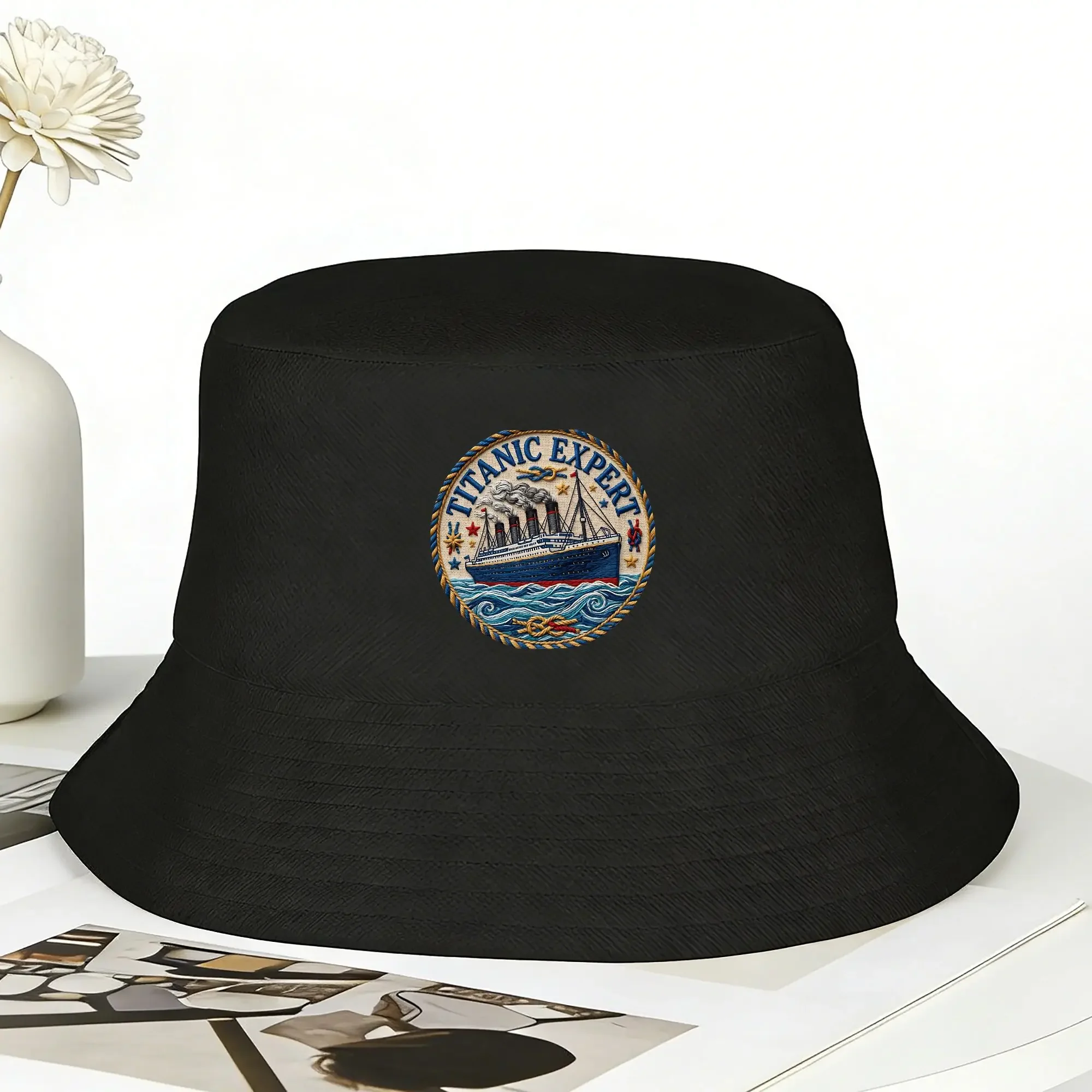 New Titanic Lover Expert Bucket Hat  Streetwear Fisherman Caps For Women Casual Hunting Visor Hats Personality Graphic Cap