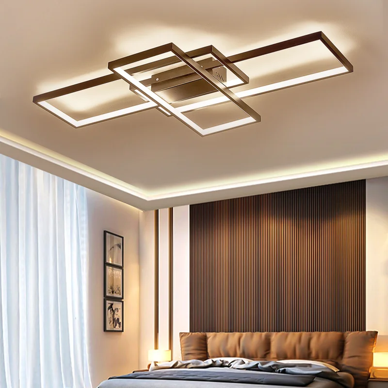 Modern Rectangle LED Chandelier Ceiling Light , 110CM  Dimmable