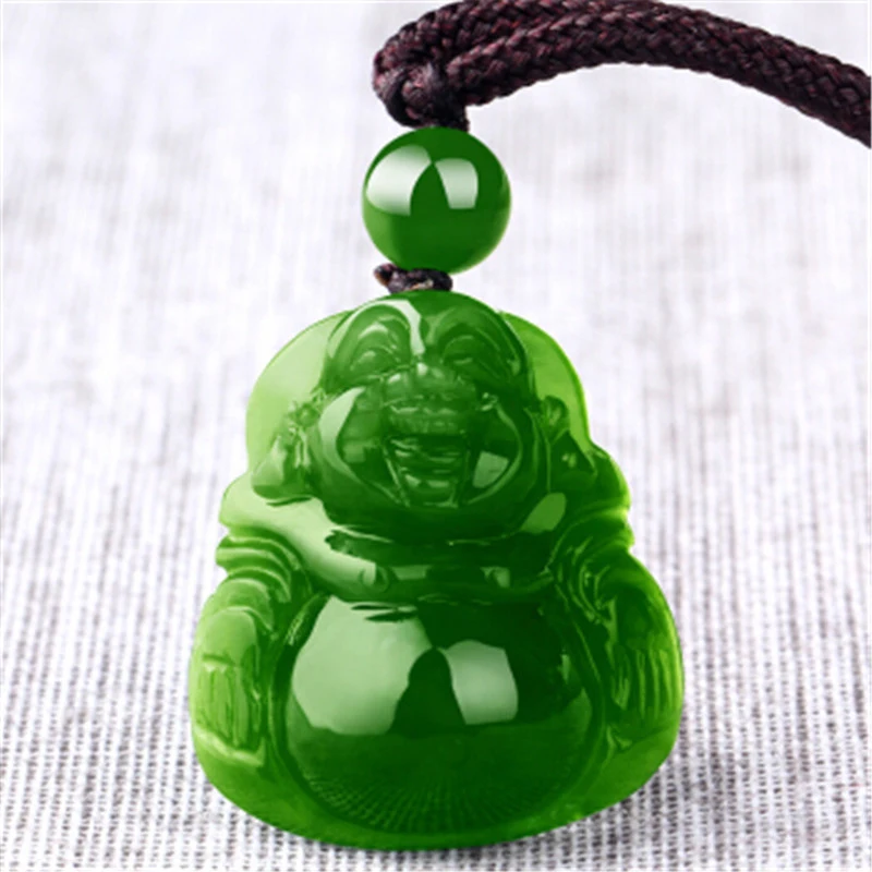 , Laughing Buddha , Hotan , Women's Jade Pendant