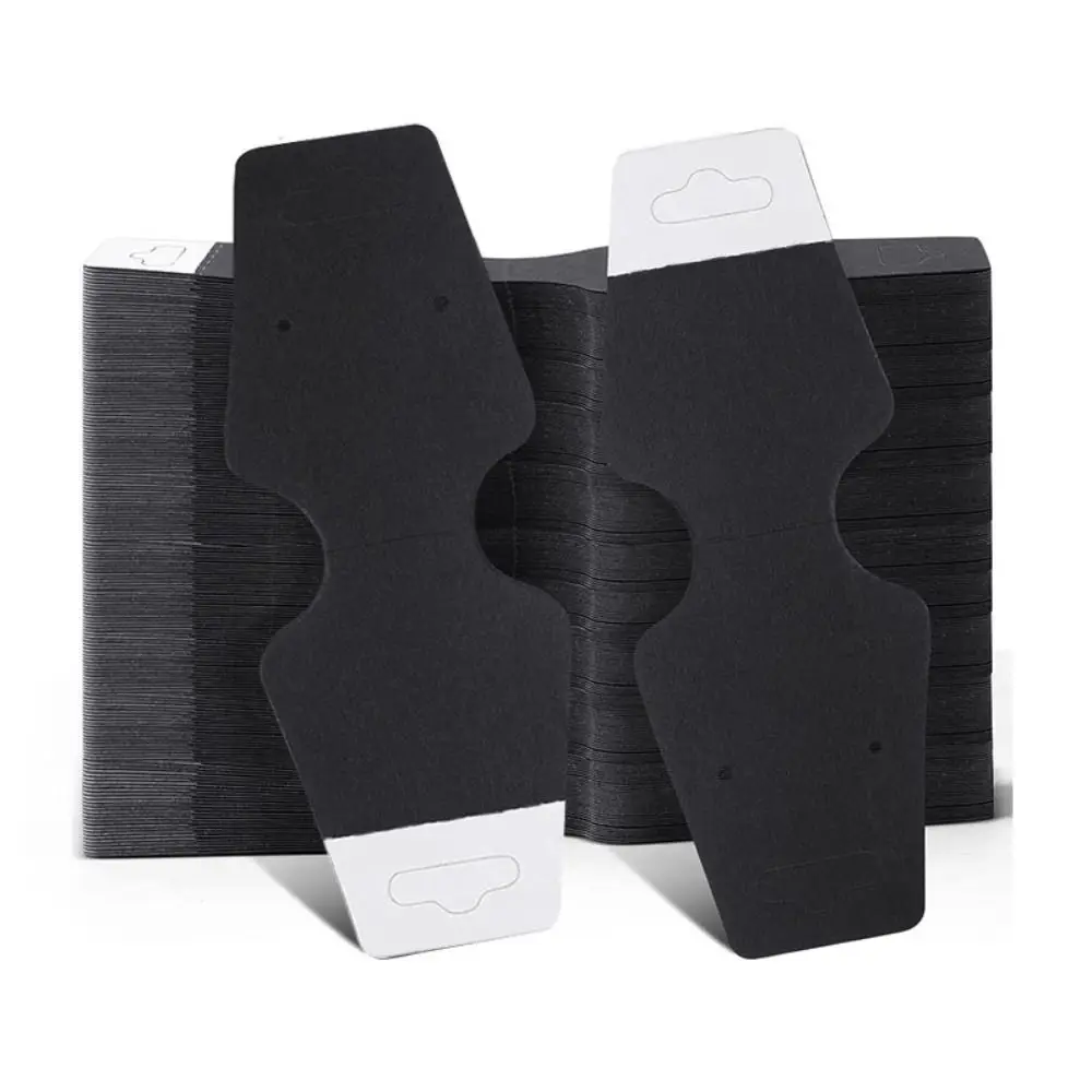 การ์ดโชว์เครื่องประดับแบบพับได้ 100 ชิ้น สำหรับโชว์สร้อยข้อมือ สร้อยคอ การ์ดโชว์เครื่องประดับ DIY ทำจากกระดาษคราฟท์แข็งแรง