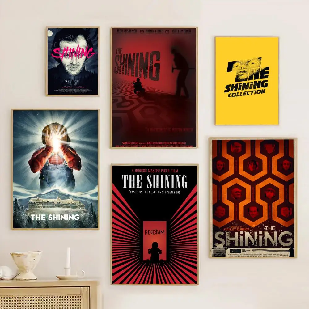 Classic Horror Film The Shining Movie Poster Retro Print Paper Waterproof High Quality Sticker Home Living Room Bar Wall Decor