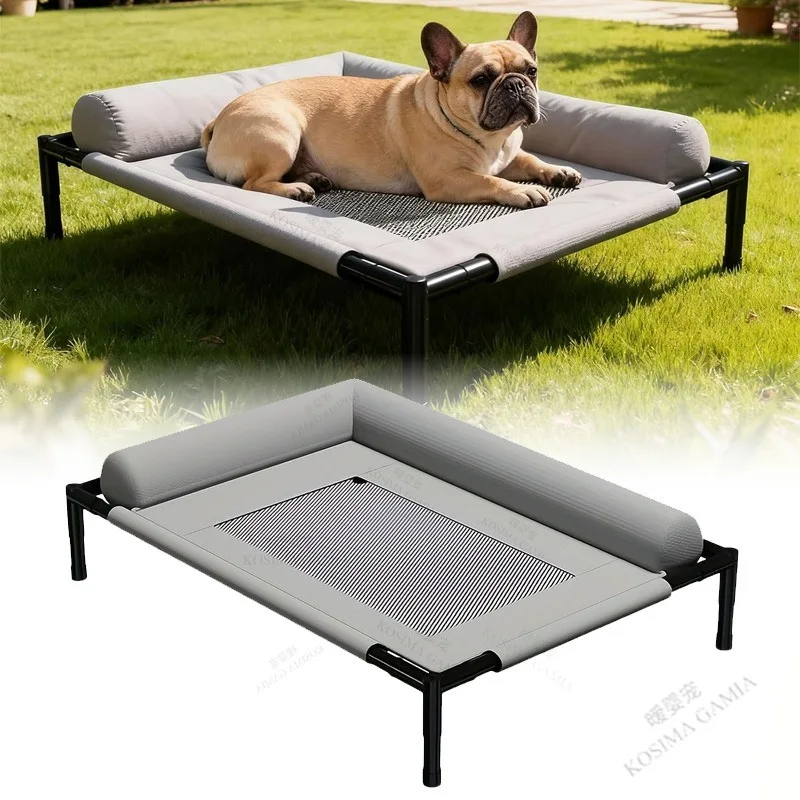 Elevated Cooling Dog Bed Portable Washable Hammock Breathable Mesh Cot For Cats Dogs Indoor Outdoor Anti-Scratch Waterproof HD