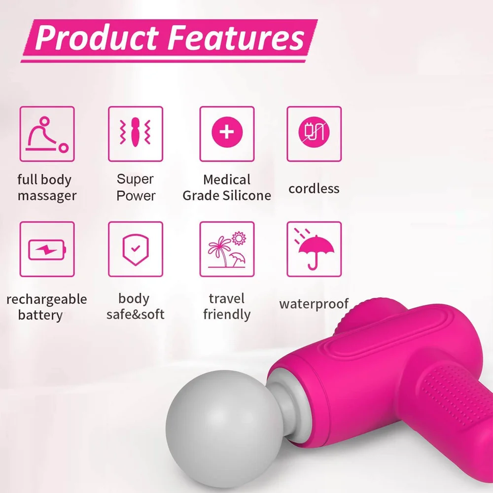 New 10 Vibration Modes Mini Massage Gun Deep Tissue Percussion Muscle  Relaxation & Fitness Device For Women Handheld Massager - AliExpress 66