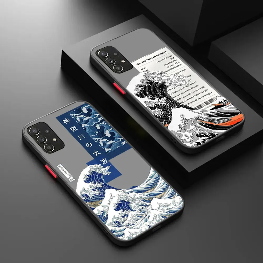 Japan The Great Wave Off Kanagawa Art Case For Samsung A73 A72 A71 A70 A53 A52 A51 A50 A42 A33 A32 A31 A30 A23 A22 A14 Cover