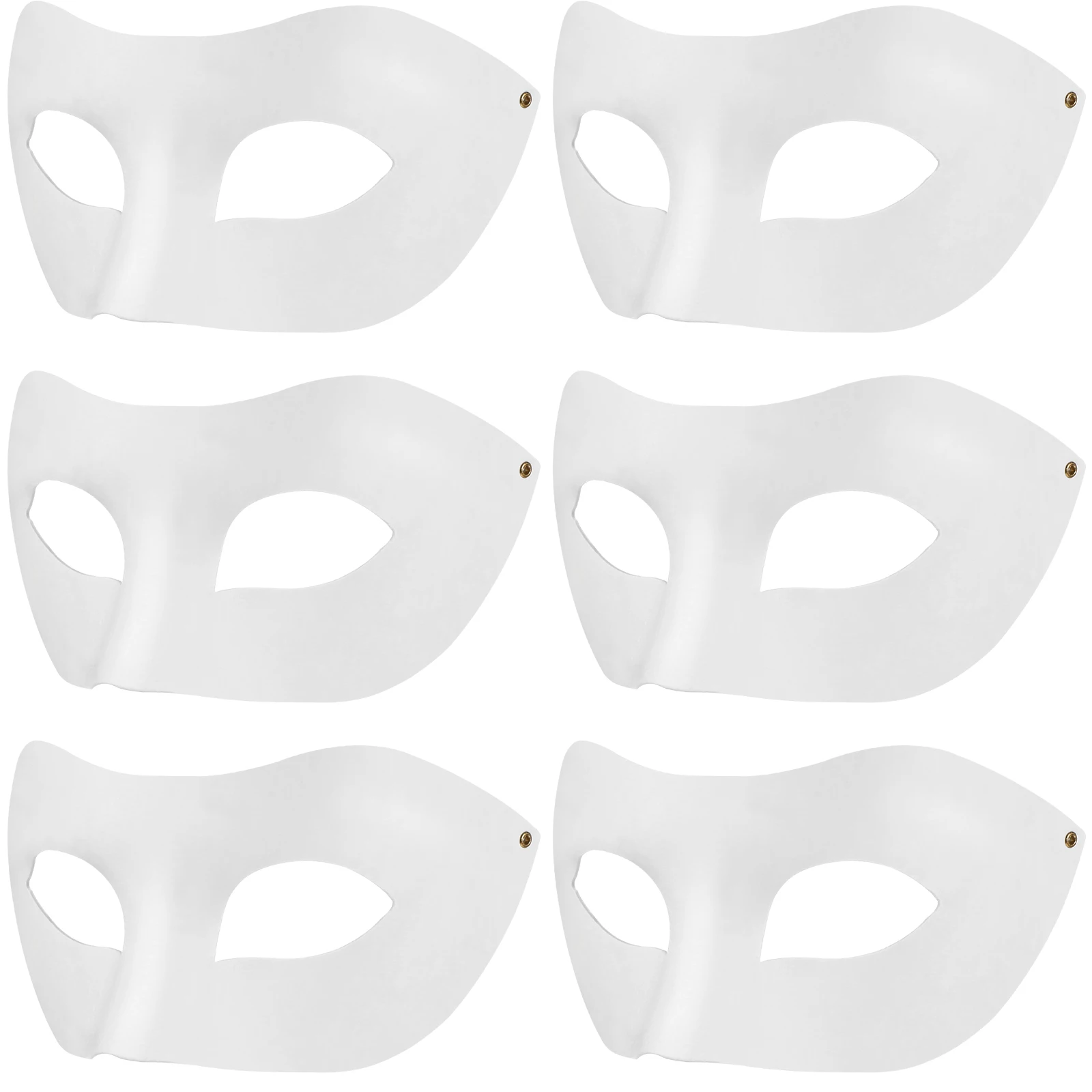 

15 Pcs White Masquerade Masks Unpainted DIY Blank Face Mask for Kids Halloween Party Prom Makeup Craft Toy