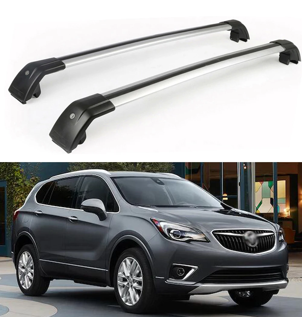 2Pcs Lockable Roof Rack Cross Bars Crossbar Baggage Luggage Rack Aluminum Fits for New Buick Envision 2020 2021 2022 2023