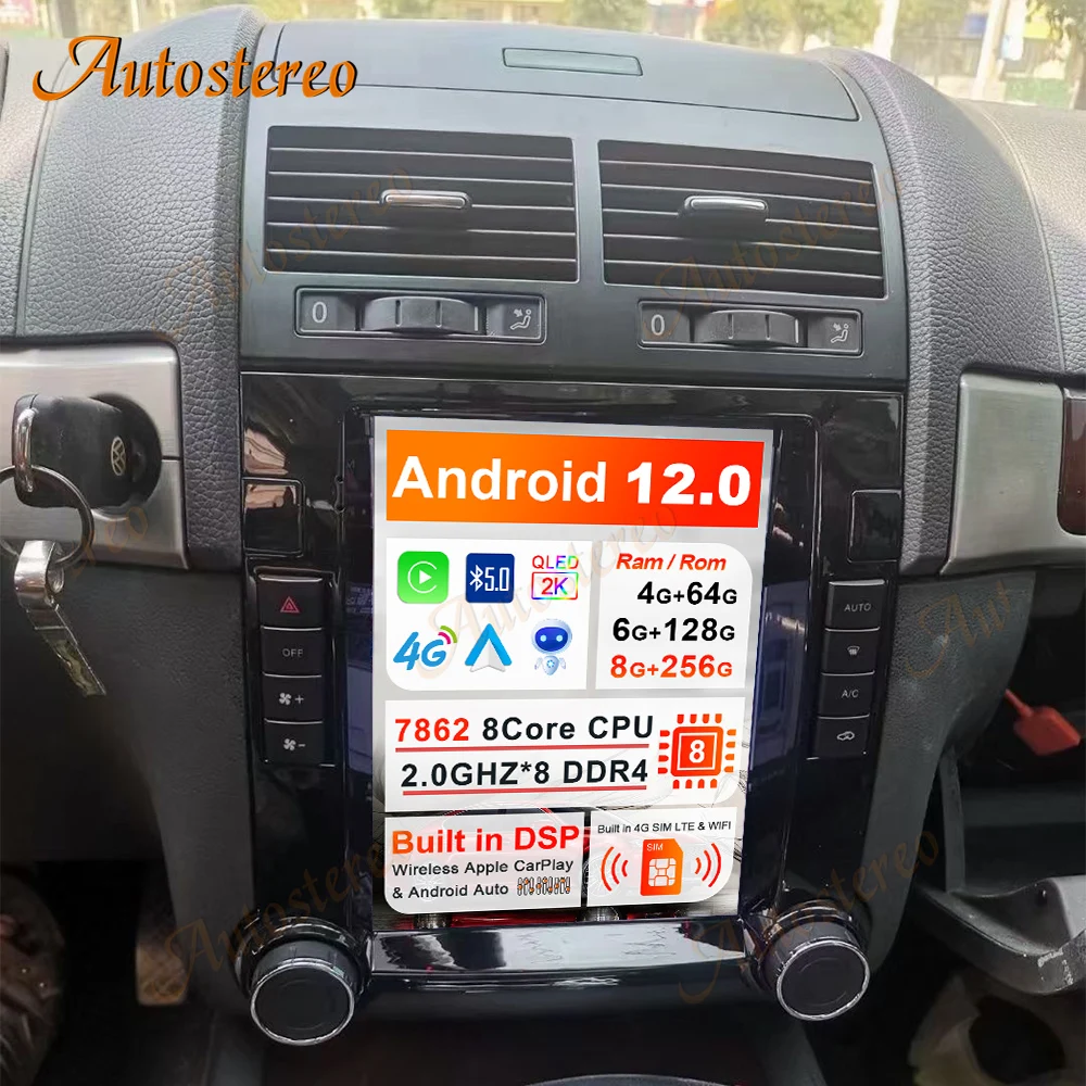 9.7 \'\'Android12 8 + 256G per Volkswagen TOUAREG 2003-2010 VW T5 2009-2010 Auto Stereo Tesla Radio navigazione GPS per Auto unità principale